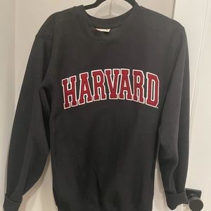 Authentic Harvard Black Oversized Sweatshirt XS